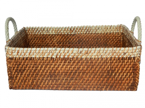 Rattan towel basket